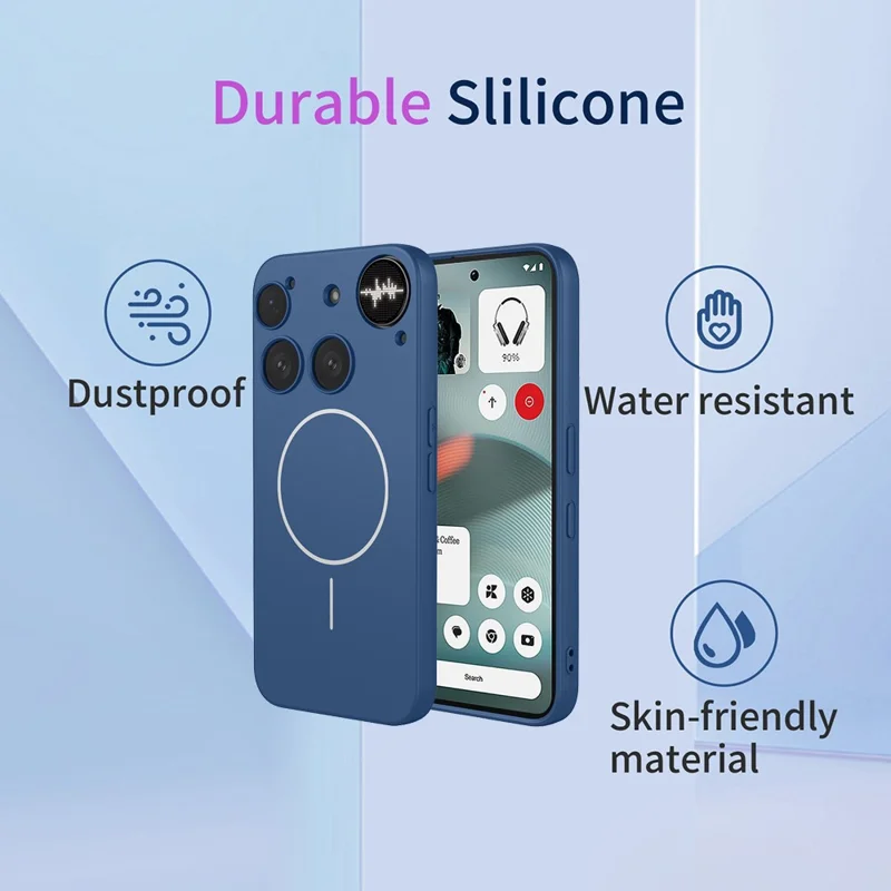 For Nothing Phone (3) 5G Magnetic Case Anti Drop Soft TPU Phone Back Cover - Blue