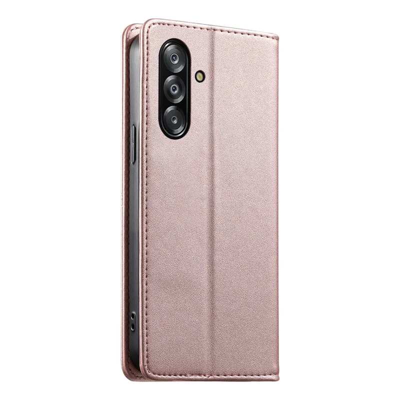 Phone Case For Samsung Galaxy A16 4G  /  A16 5G Wallet Stand Line Splicing TPU PU Leather Phone Cover - Pink