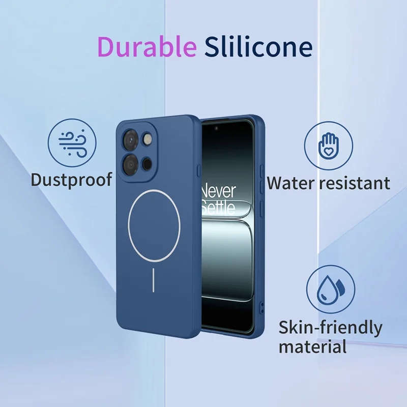 For OnePlus 13T 5G Magnetic Case Anti Drop Soft TPU Phone Back Cover - Blue