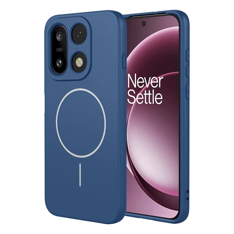 For OnePlus 15 5G Magnetic Case Anti Drop Soft TPU Phone Back Cover - Blue