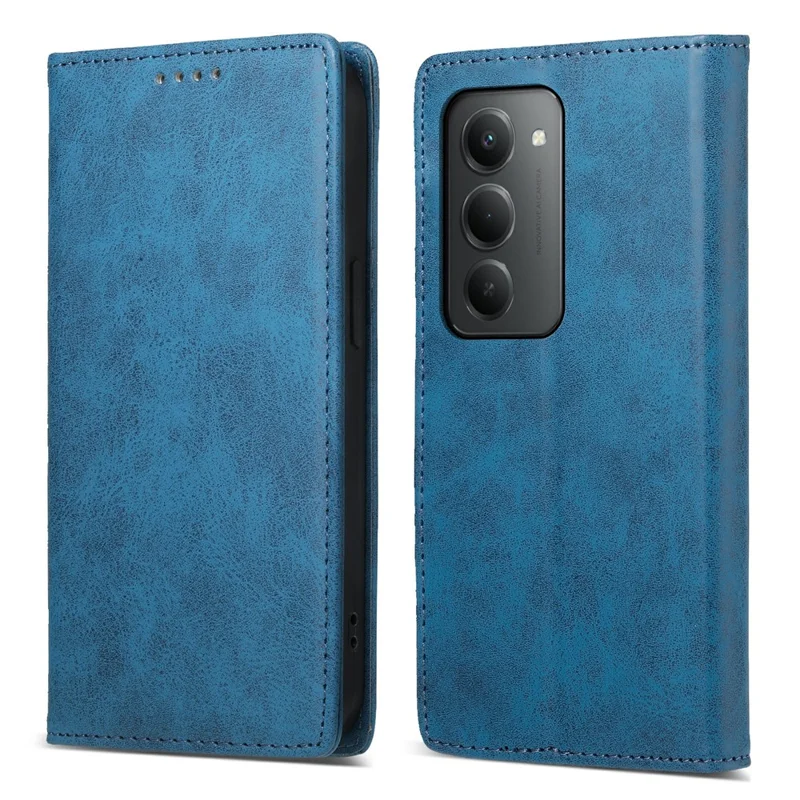 Bulk Purchasing For Xiaomi Redmi 15 4G (EU) (171mm) Wallet Case RFID Blocking TPU PU Leather Phone Cover - Blue