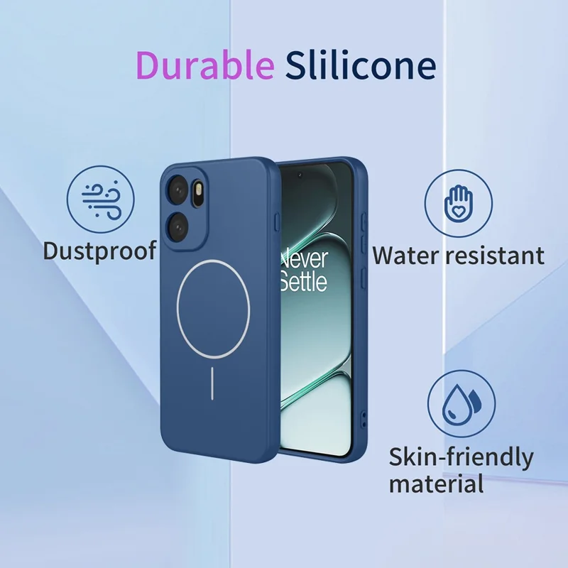 Magnetic Case For OnePlus 15R 5G  /  Ace 6 5G  /  Ace 6T 5G Anti Drop Soft TPU Phone Back Cover - Blue