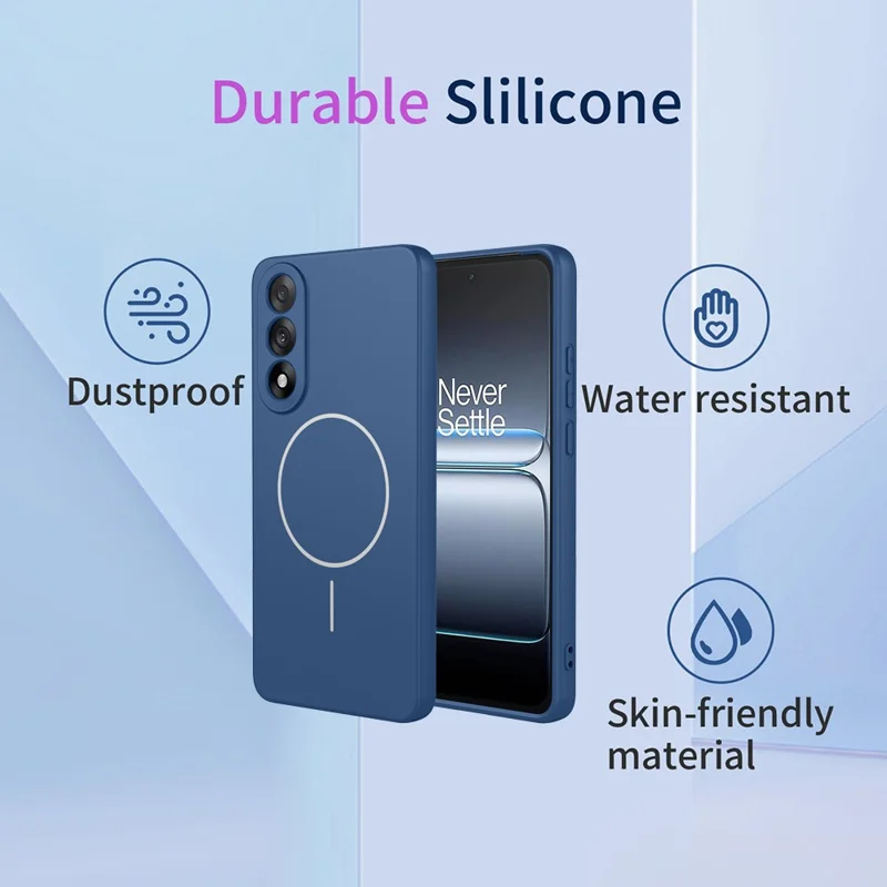 For OnePlus Nord 5 5G Magnetic Case Anti Drop Soft TPU Phone Back Cover - Blue