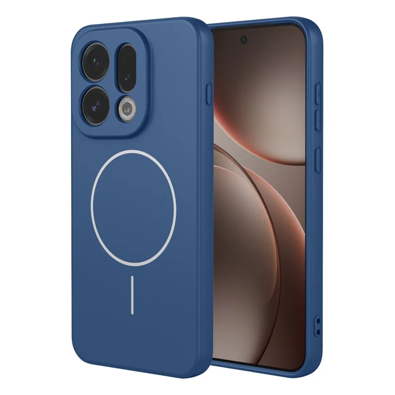 For Oppo Find X9 5G Magnetic Case Anti Drop Soft TPU Phone Back Cover - Blue