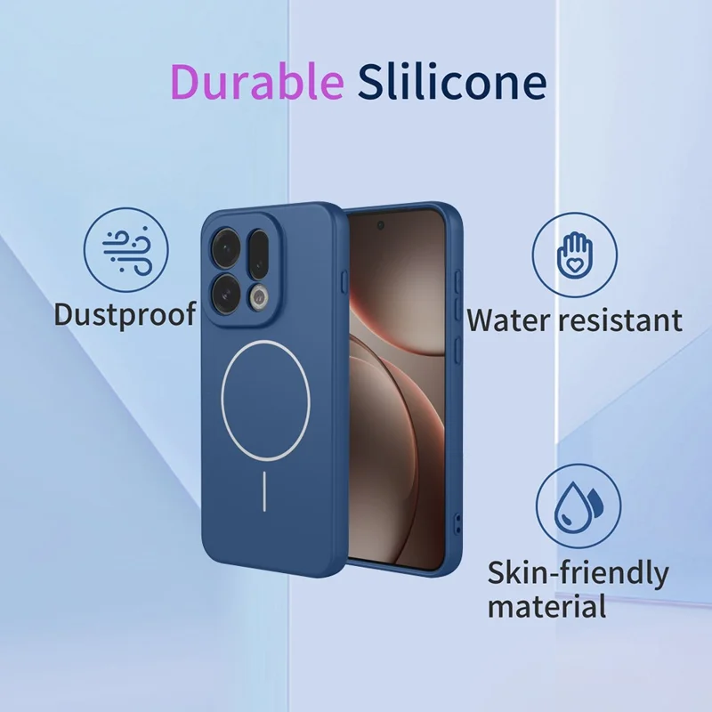 For Oppo Find X9 5G Magnetic Case Anti Drop Soft TPU Phone Back Cover - Blue