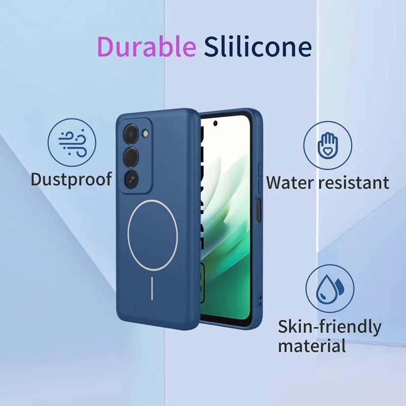 For Xiaomi Redmi 15 5G (Global) (169mm) Magnetic Case Anti Drop Soft TPU Phone Back Cover - Blue