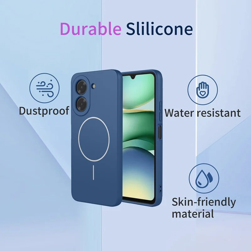 For Xiaomi Redmi A5 4G (171.7mm) Magnetic Case Anti Drop Soft TPU Phone Back Cover - Blue