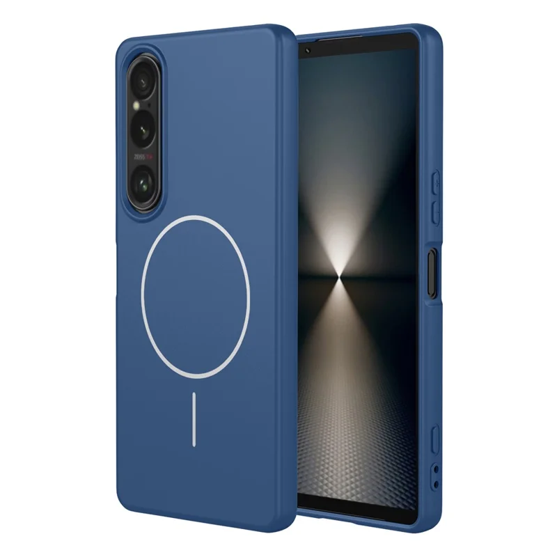For Sony Xperia 1 VII Magnetic Case Anti Drop Soft TPU Phone Back Cover - Blue