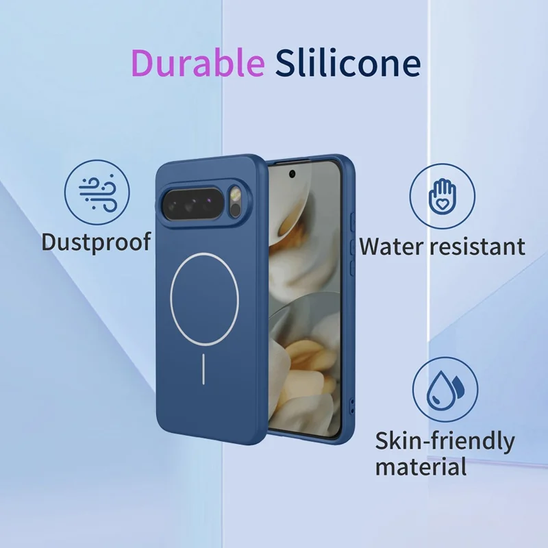 For Google Pixel 10 Pro XL Magnetic Case Anti Drop Soft TPU Phone Back Cover - Blue