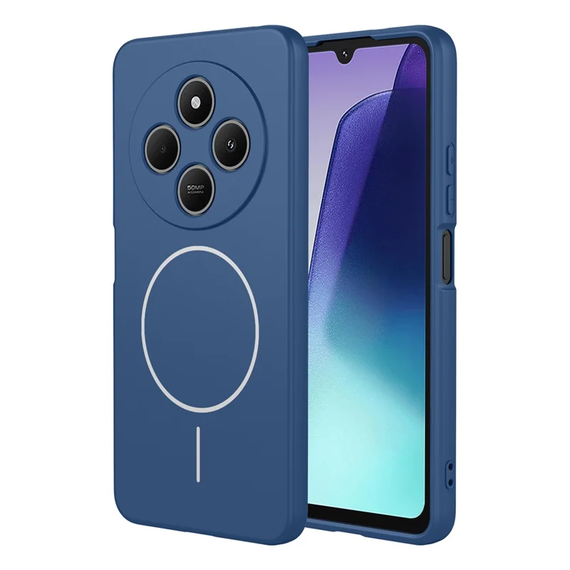 Magnetic Case For Xiaomi Poco C75 4G  /  Redmi 14C 4G  /  Redmi 14R 5G Anti Drop Soft TPU Phone Back Cover - Blue