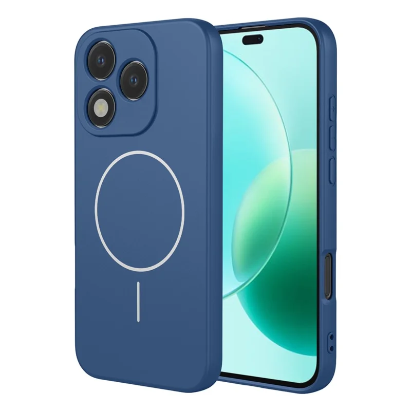 For Honor 400 Lite 5G Magnetic Case Anti Drop Soft TPU Phone Back Cover - Blue