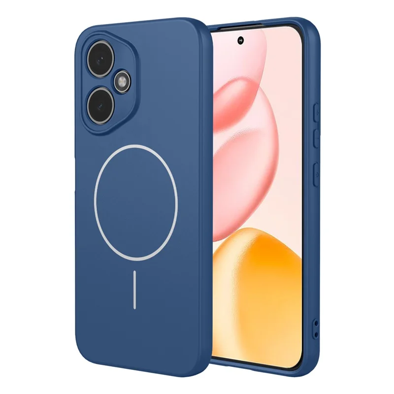 For Honor 400 5G (Global) Magnetic Case Anti Drop Soft TPU Phone Back Cover - Blue