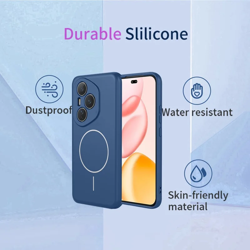 For Honor 400 Pro 5G (Global) Magnetic Case Anti Drop Soft TPU Phone Back Cover - Blue