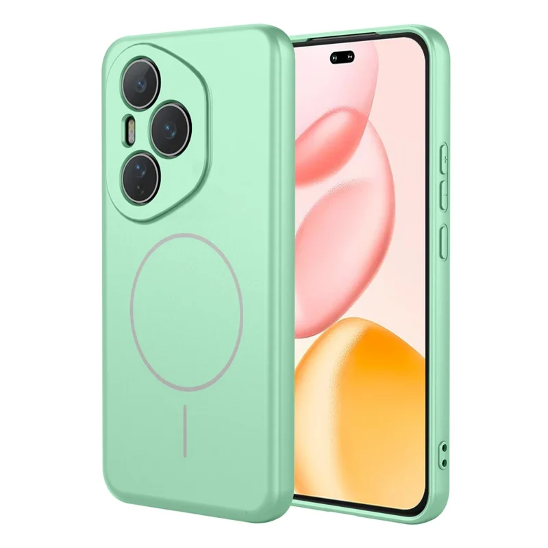 For Honor 400 Pro 5G (Global) Magnetic Case Anti Drop Soft TPU Phone Back Cover - Matcha Green
