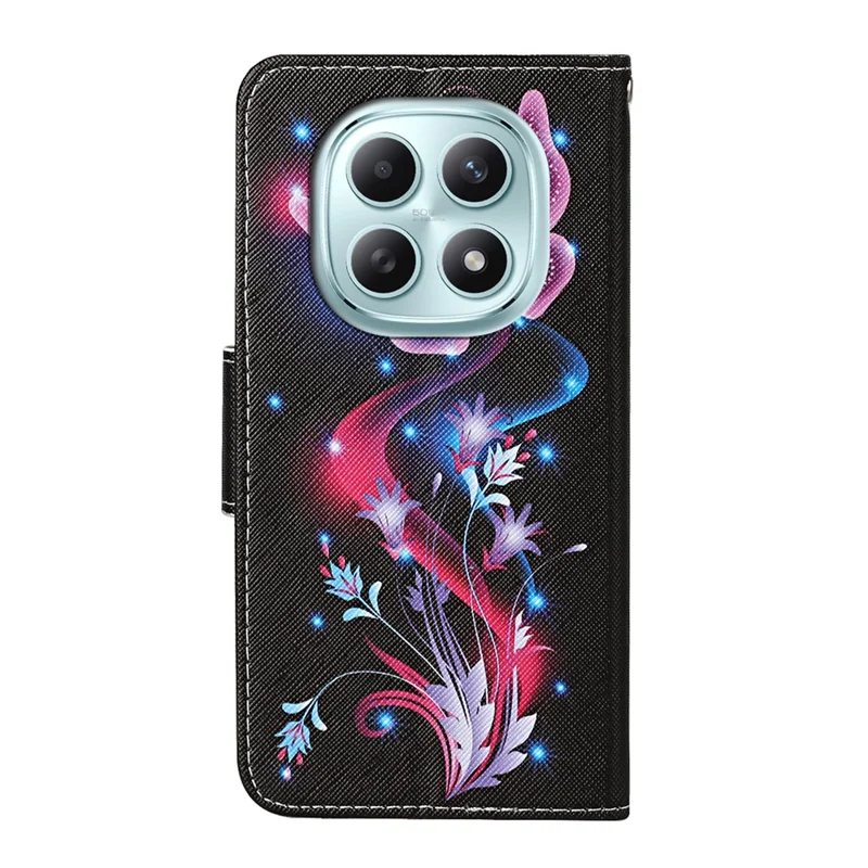 Folia chronionowa z nadrukiem na telefon z paskiem na nadgarstek dla Xiaomi Redmi Note 15 4G (Global) - Świecąca Motylka