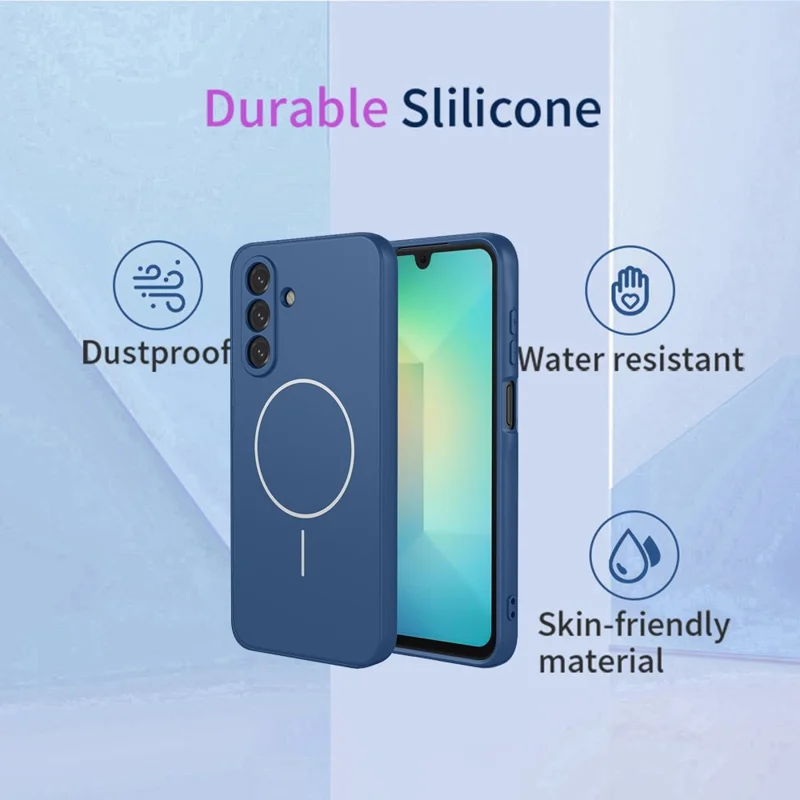 For Samsung Galaxy A26 5G Magnetic Case Anti Drop Soft TPU Phone Back Cover - Blue