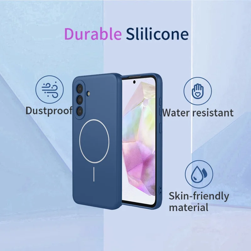 For Samsung Galaxy A36 5G Magnetic Case Anti Drop Soft TPU Phone Back Cover - Blue