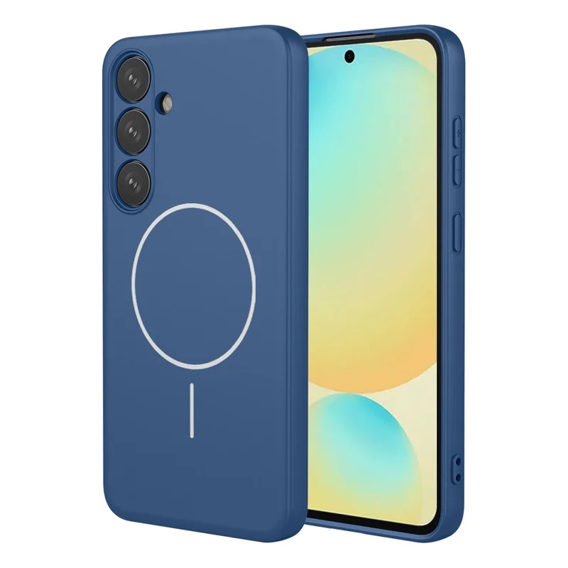 For Samsung Galaxy S24 FE Magnetic Case Anti Drop Soft TPU Phone Back Cover - Blue