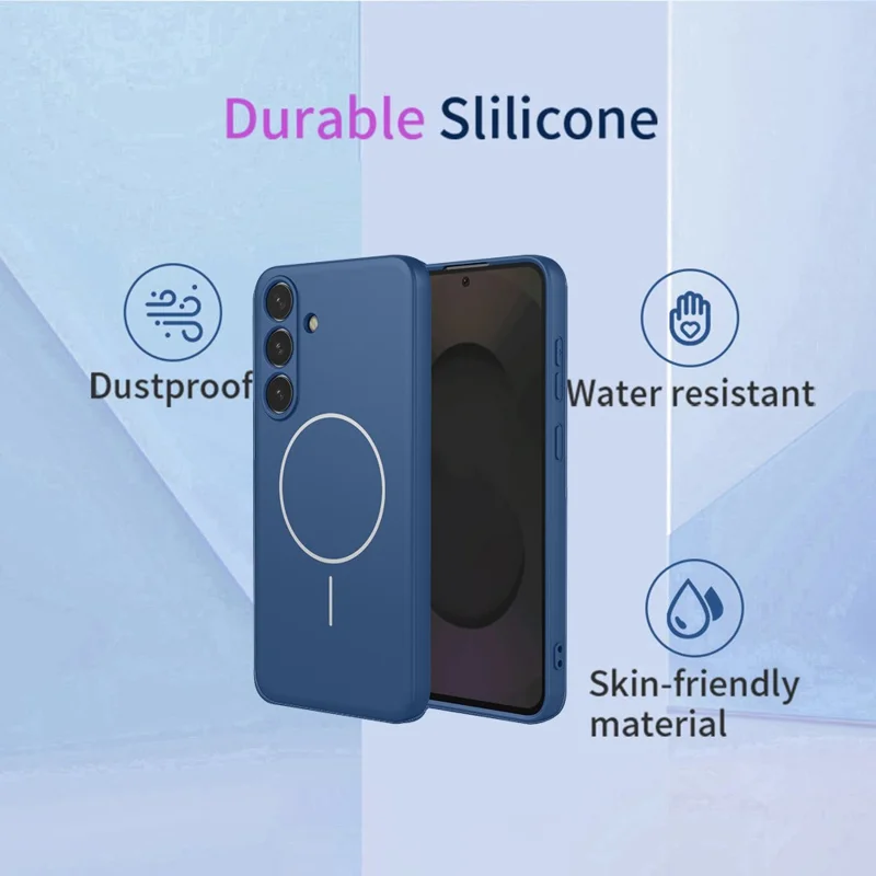 For Samsung Galaxy S25 FE Magnetic Case Anti Drop Soft TPU Phone Back Cover - Blue