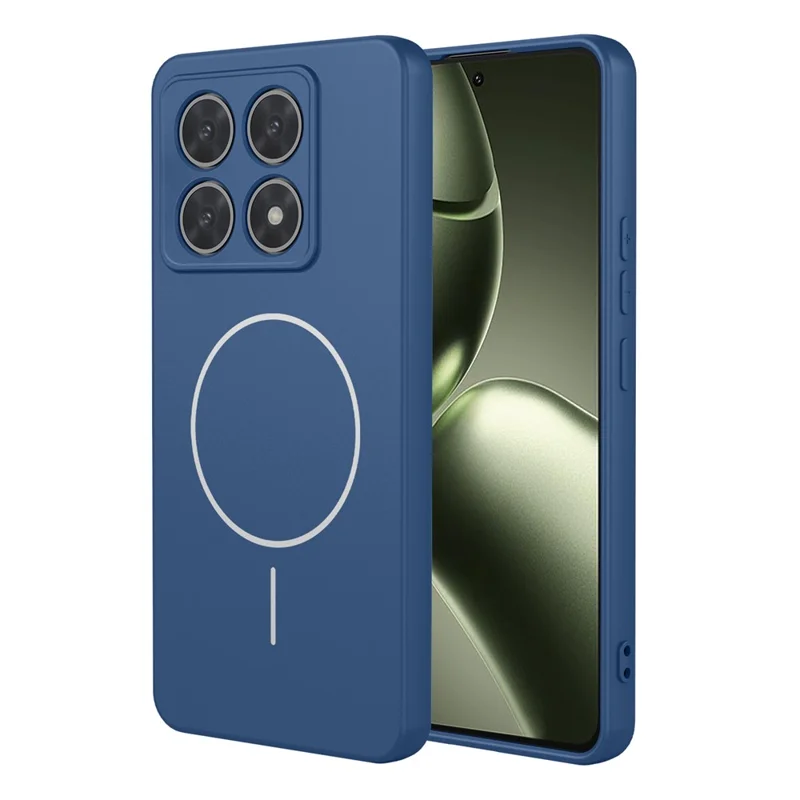 For Xiaomi 14T Magnetic Case Anti Drop Soft TPU Phone Back Cover - Blue