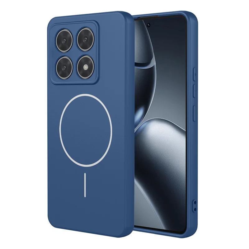 For Xiaomi 14T Pro Magnetic Case Anti Drop Soft TPU Phone Back Cover - Blue