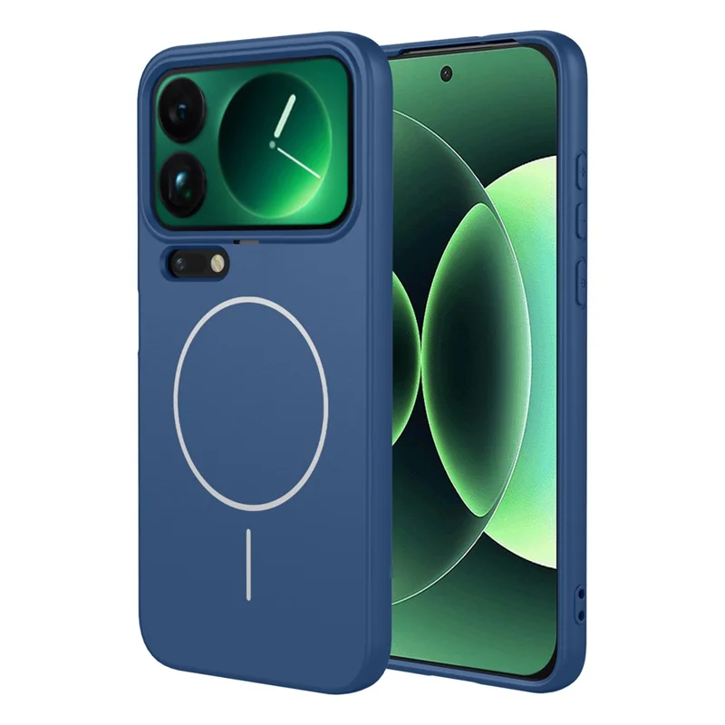 For Xiaomi 17 Pro Max Magnetic Case Anti Drop Soft TPU Phone Back Cover - Blue