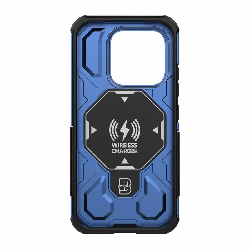 For Xiaomi 17 Magnetic Case Rotating Metal Kickstand Shockproof PC + TPU Phone Back Cover - Dark Blue