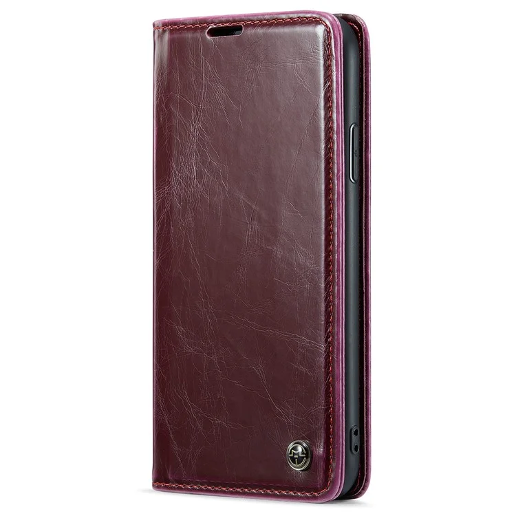 Série CASEME 003 Pour Iphone 11 Pro Max 6,5 Pouces Bien Protégé en Cuir PU Rétro Retro Texture Texture Case de Téléphone Portable Couverture de Téléphone Portable - Rouge