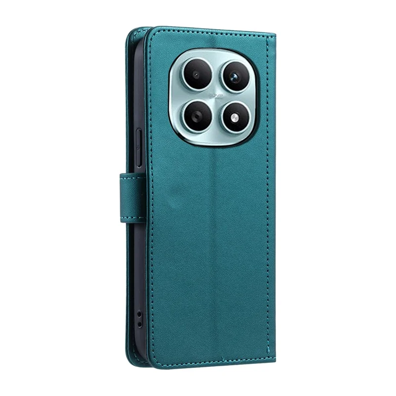 PU Leather Case for Xiaomi Redmi Note 15 5G (Global) / 15 4G (Global) / Poco M8 5G Wallet Rhombus Grid Phone Cover with Shoulder Strap  /  Wrist Strap - Green