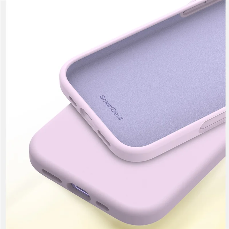 SMARTDEVIL For iPhone 17 Magnetic Case Liquid Silicone PC Shockproof Phone Back Cover Compatible with MagSafe - Black