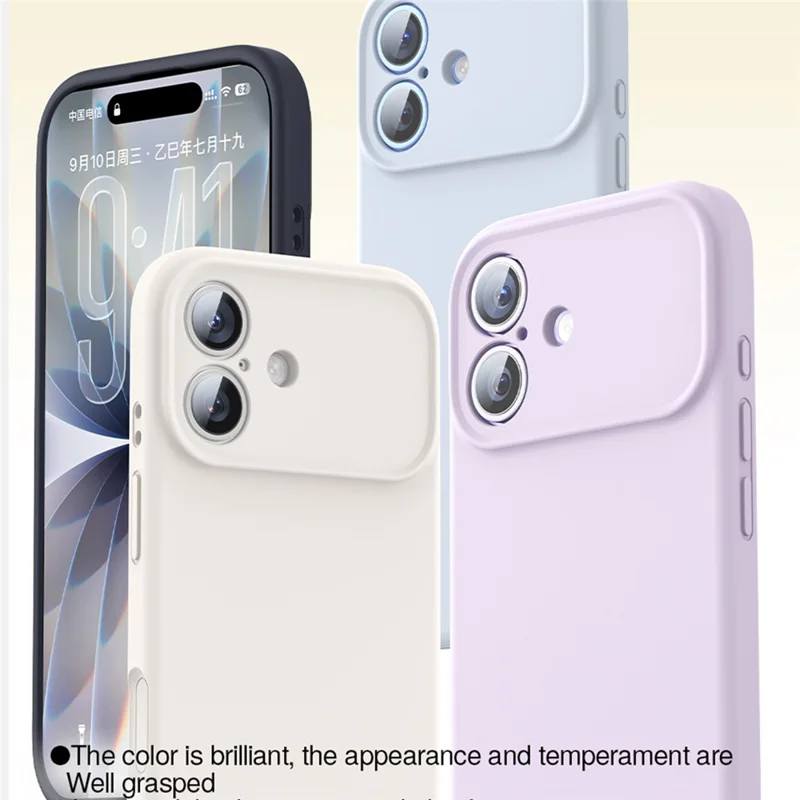 SMARTDEVIL For iPhone 17 Magnetic Case Liquid Silicone PC Shockproof Phone Back Cover Compatible with MagSafe - Black