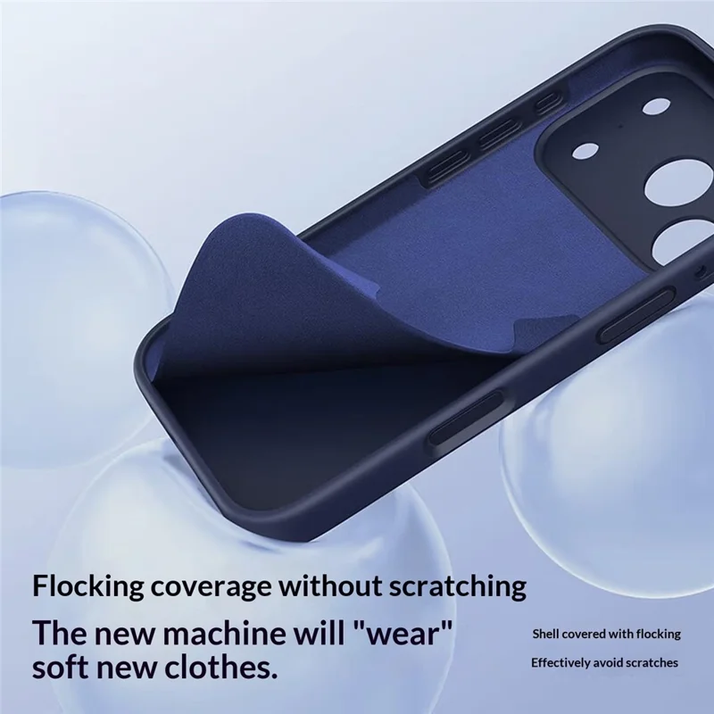 SMARTDEVIL For iPhone 17 Pro Max Magnetic Case Liquid Silicone PC Shockproof Phone Back Cover Compatible with MagSafe - Dark Blue