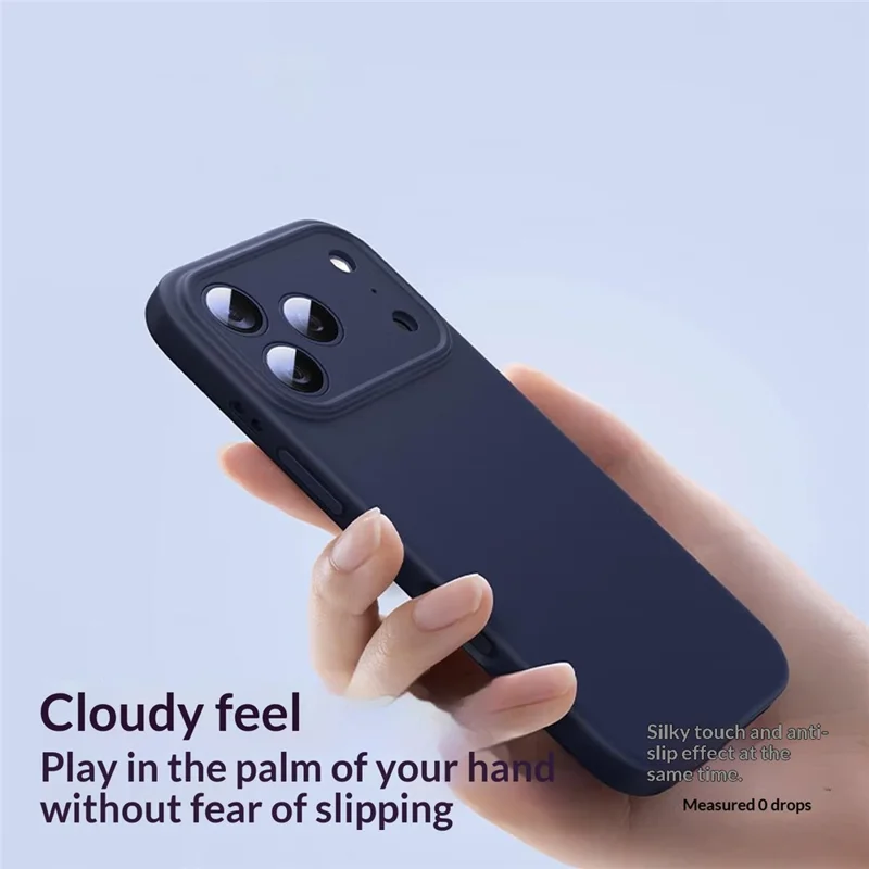 SMARTDEVIL For iPhone 17 Pro Max Magnetic Case Liquid Silicone PC Shockproof Phone Back Cover Compatible with MagSafe - Dark Blue