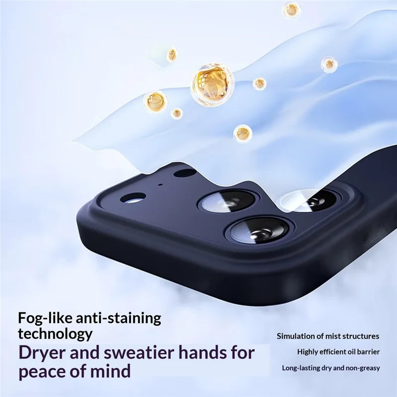 SMARTDEVIL For iPhone 17 Pro Magnetic Case Liquid Silicone PC Shockproof Phone Back Cover Compatible with MagSafe - Dark Blue