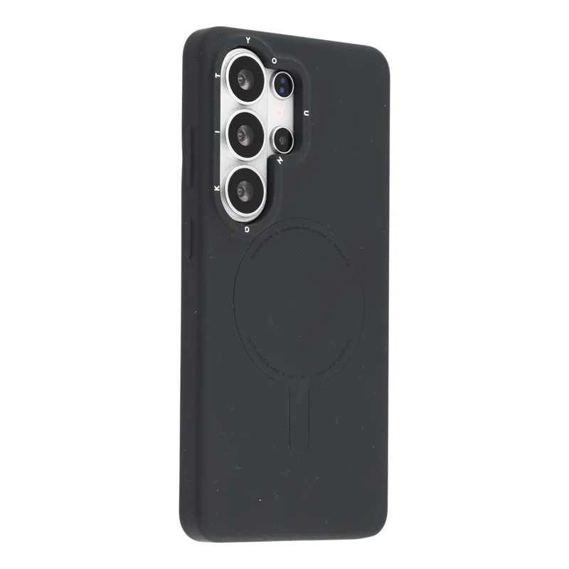 YOUNGKIT Morandi Series For Samsung Galaxy S26 Ultra Magnetic Case Liquid Silicone PC Phone Cover - Black