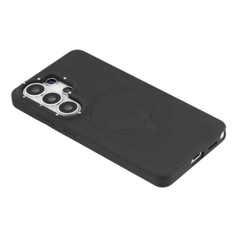 YOUNGKIT Morandi Series For Samsung Galaxy S26 Ultra Magnetic Case Liquid Silicone PC Phone Cover - Black