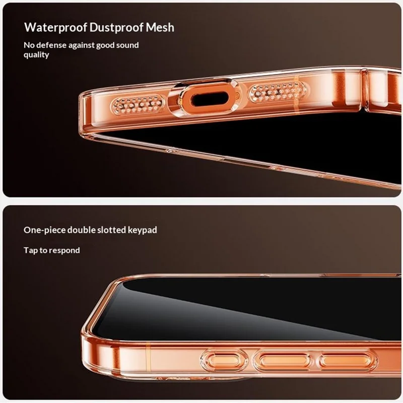 SMARTDEVIL For iPhone 17 Pro Clear Case Hard PC Anti-drop Magnetic Phone Back Cover Compatible with MagSafe - Transparent