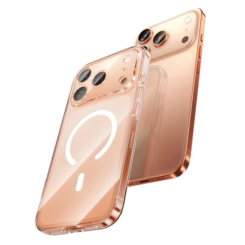 SMARTDEVIL For iPhone 17 Pro Max Clear Case Hard PC Anti-drop Magnetic Phone Back Cover Compatible with MagSafe - Transparent