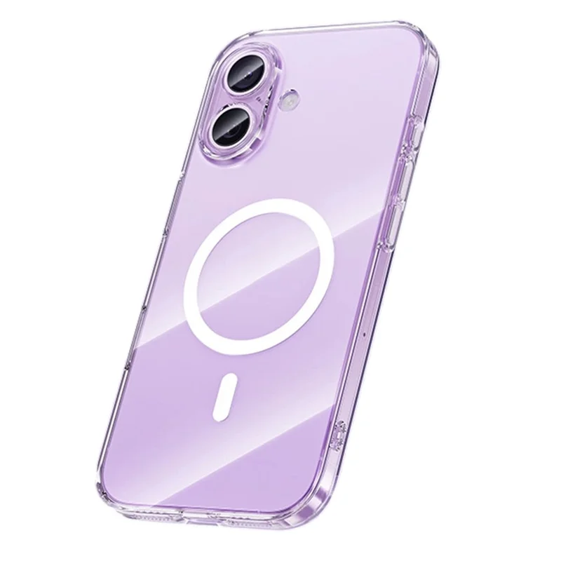 SMARTDEVIL For iPhone 17 Clear Case Hard PC Anti-drop Magnetic Phone Back Cover Compatible with MagSafe - Transparent