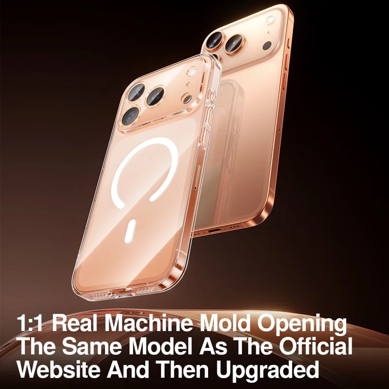 SMARTDEVIL For iPhone 17 Pro Max Magnetic Case PC Clear Phone Back Cover Compatible with MagSafe - Transparent