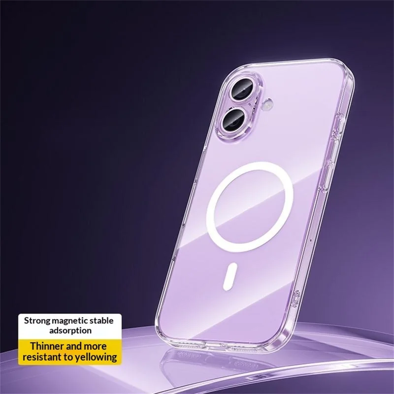 SMARTDEVIL For iPhone 17 Magnetic Case PC Clear Phone Back Cover Compatible with MagSafe - Transparent