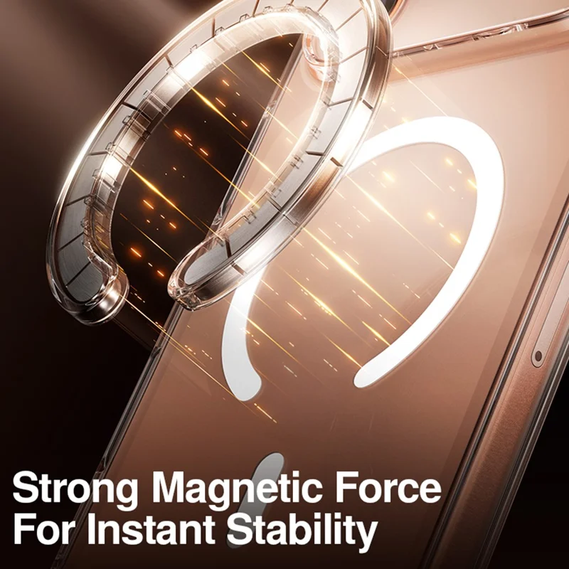 SMARTDEVIL For iPhone 17 Magnetic Case PC Clear Phone Back Cover Compatible with MagSafe - Transparent