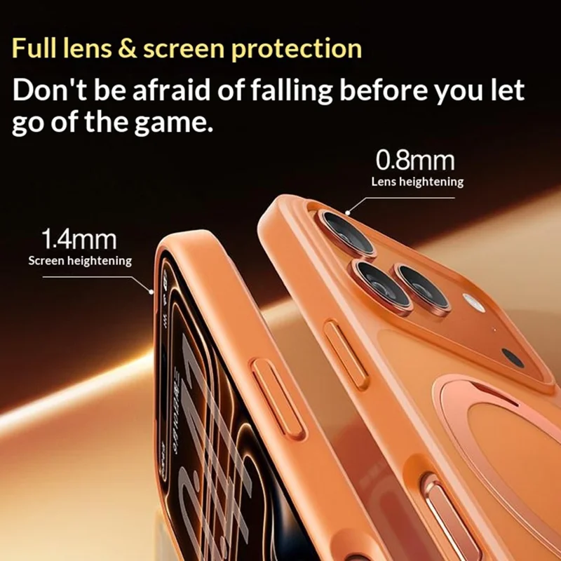 SMARTDEVIL For iPhone 17 Pro Magnetic Case Rotating Kickstand Soft TPU + Hard PC Phone Cover Compatible with MagSafe - Transparent