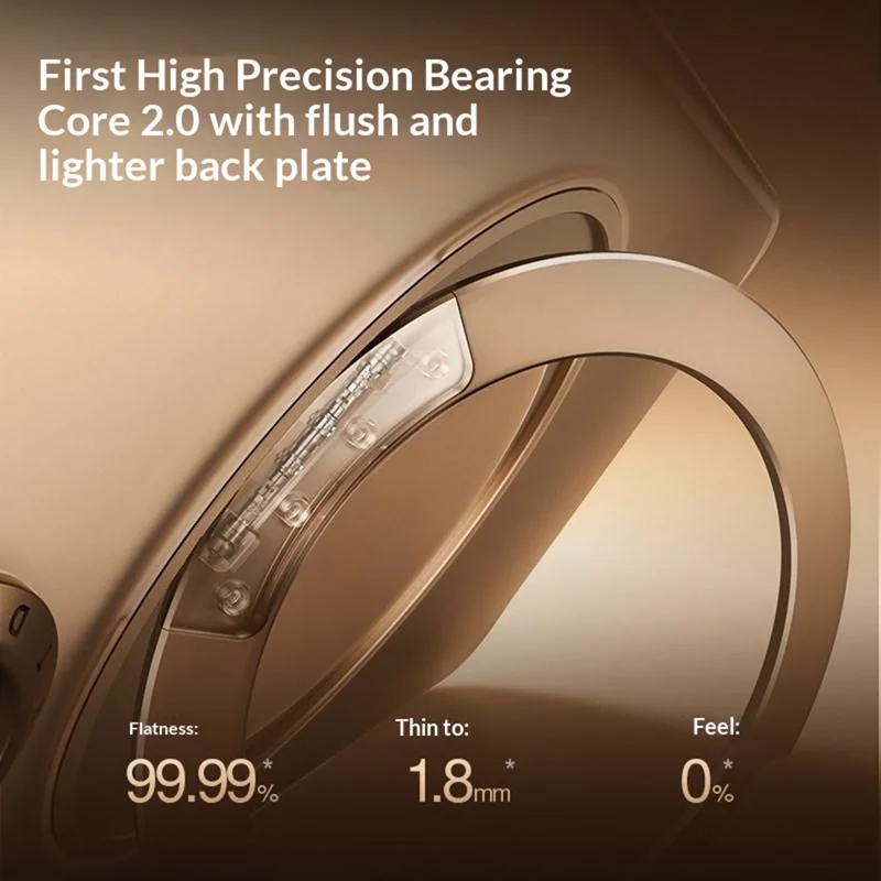 SMARTDEVIL For iPhone 16 Pro Magnetic Case Rotating Kickstand Soft TPU + Hard PC Phone Cover Compatible with MagSafe - Desert Gold