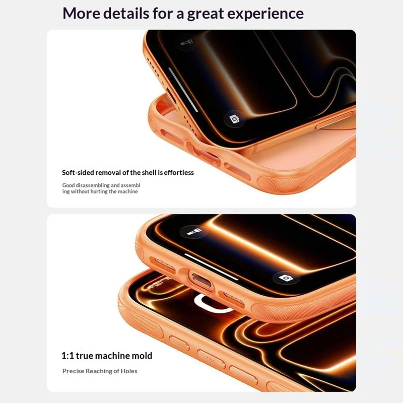 SMARTDEVIL For iPhone 17 Pro Max Case Stress Relief Rotating Kickstand TPU PC Magnetic Phone Cover Compatible with MagSafe - Orange