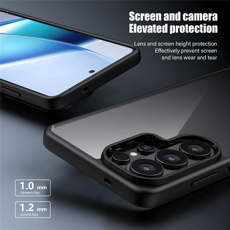 For Samsung Galaxy S26 Ultra Case Shockproof Slim Hard PC+Soft TPU Phone Cover - Black