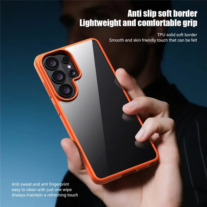 For Samsung Galaxy S26 Ultra Case Shockproof Slim Hard PC+Soft TPU Phone Cover - Black