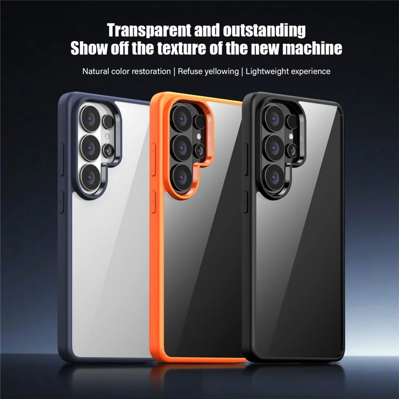 For Samsung Galaxy S26 Ultra Case Shockproof Slim Hard PC+Soft TPU Phone Cover - Black