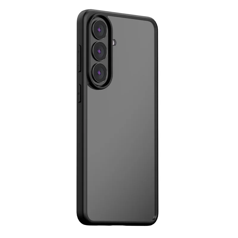 For Samsung Galaxy S26+ Case Shockproof Slim Hard PC+Soft TPU Phone Cover - Black