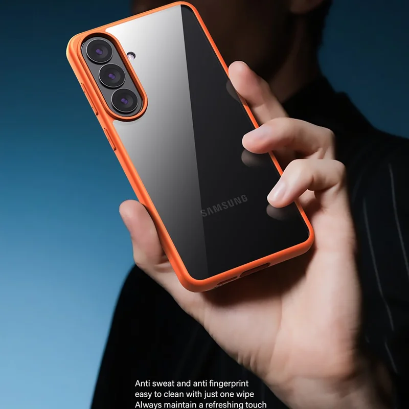 For Samsung Galaxy S26 Case Shockproof Slim Hard PC+Soft TPU Phone Cover - Orange